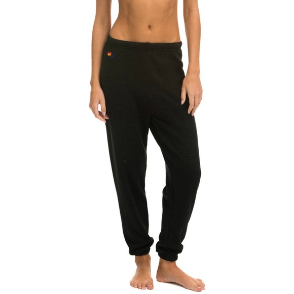 AVIATOR NATION Bolt Sweatpants!!! Black// Neon Pink (M) - Picture 2 of 5